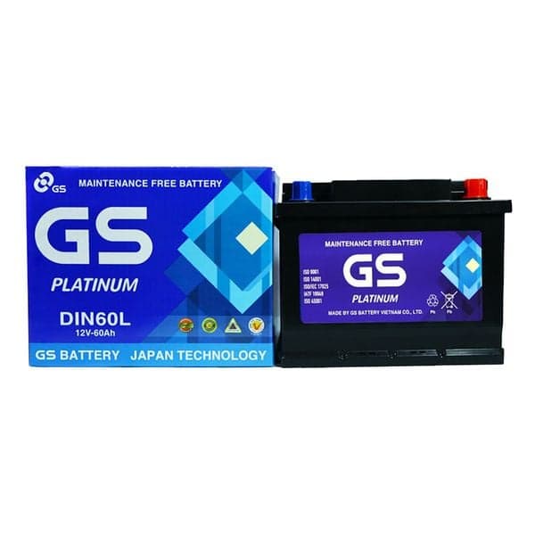 Ắc Quy GS PLATINUM DIN60R/L (12V – 60Ah)