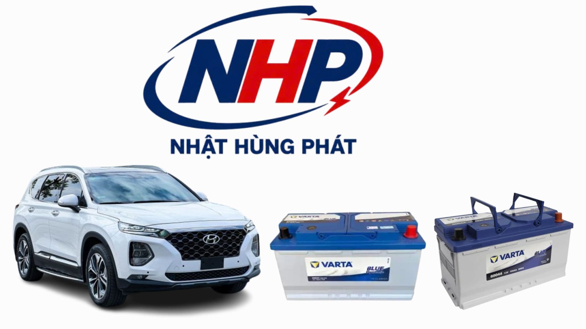 Ắc Quy Hyundai Santa Fe Máy Dầu 100Ah Varta 60044 – GS – Delkor – Bosch Uy Tín
