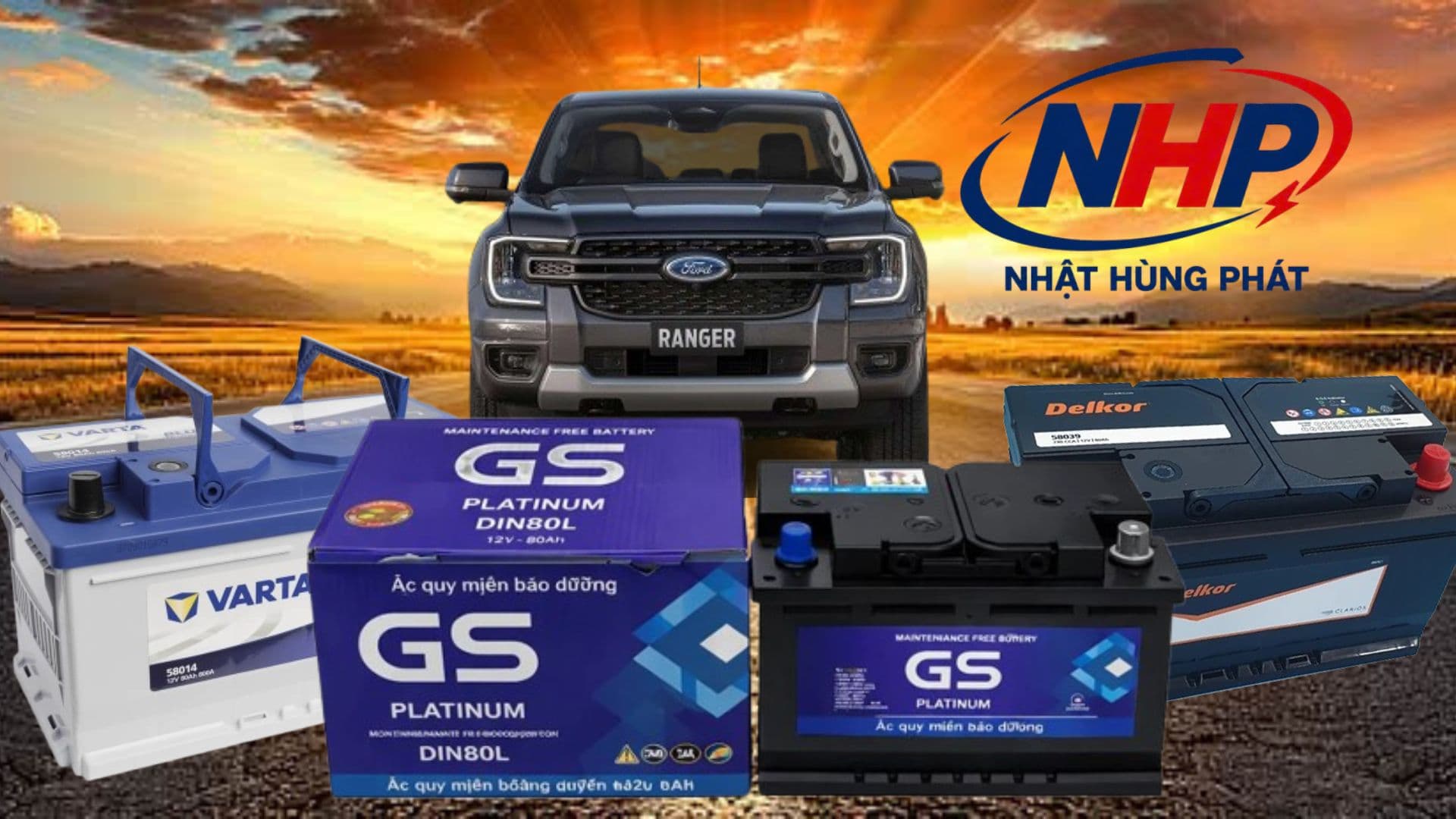 Dịch Vụ Thay Ắc Quy Ford Ranger Tận Nơi Tại Thủ Đức – GS DIN80L Chính Hãng 24/7
