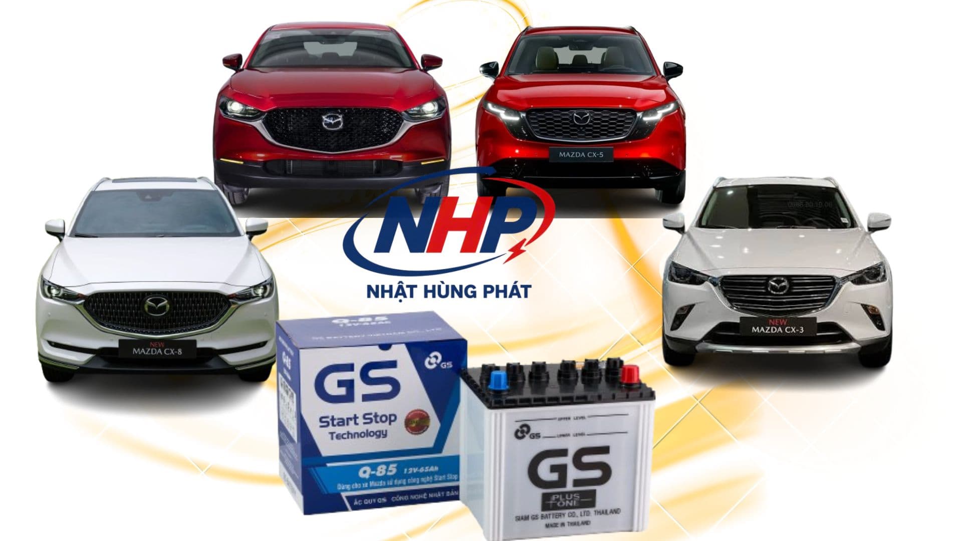 Thay Bình Ắc Quy Mazda CX-3, CX-30, CX-5, CX-8 Tận Nơi 24/7 – GS Q85 Chính Hãng