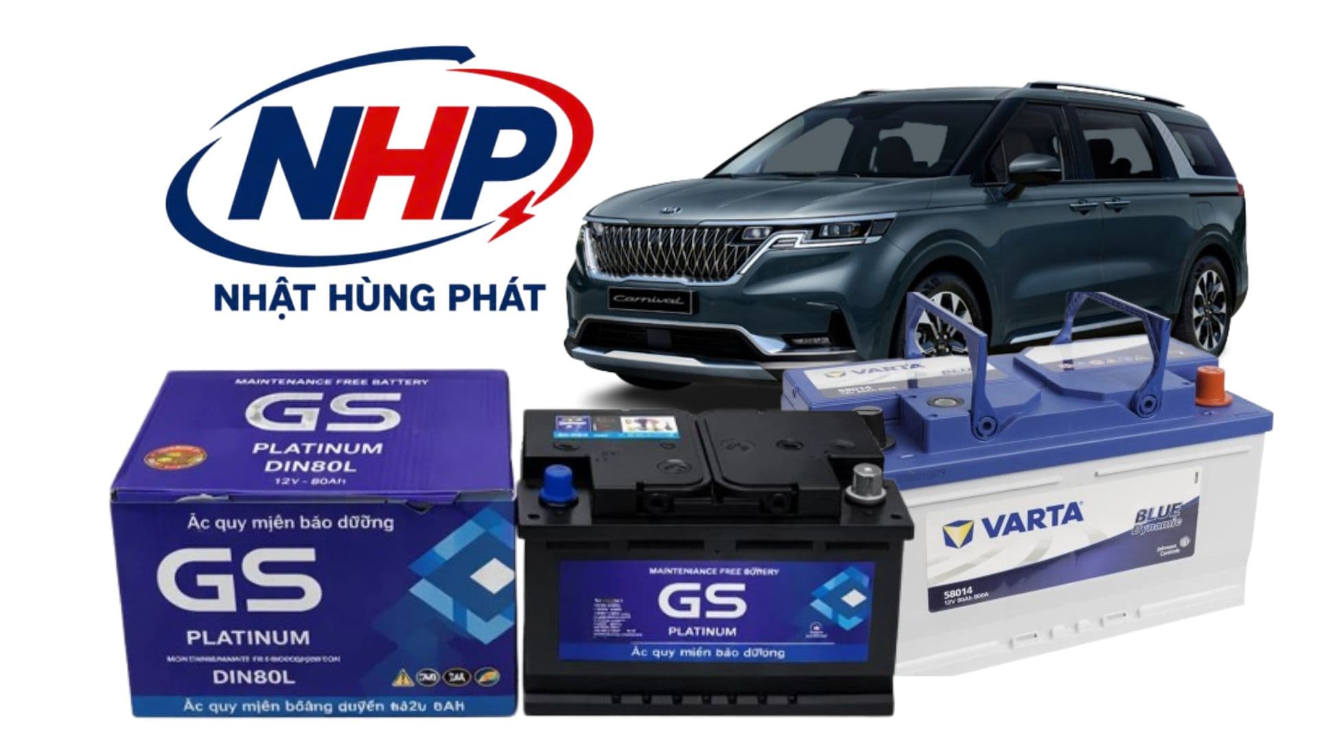Thay Bình Ắc Quy Kia Carnival Tận Nơi 24/7 Chính Hãng – GS DIN80L