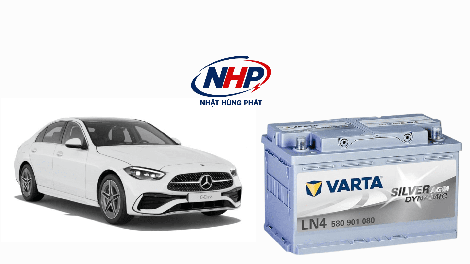 Thay Bình Ắc Quy Mercedes C300 Varta AGM LN4 80Ah Tận Nơi Thủ Đức, Dĩ An