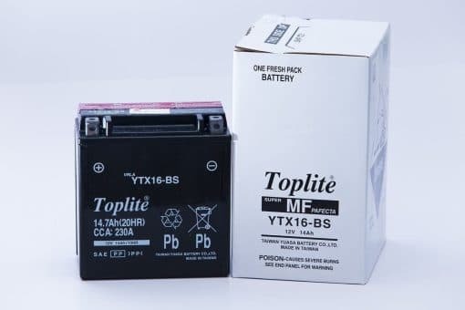 Ắc quy moto Toplite YTX16-BS (12V – 14Ah)