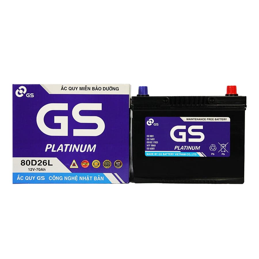 Ắc Quy GS MF 80D26L (12V – 70Ah)