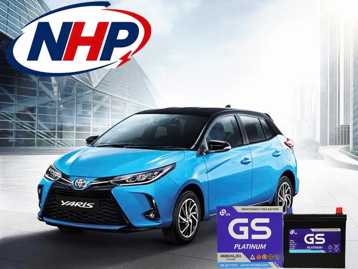 Thay Ắc Quy Toyota Yaris 2021 Tận Nơi TP.HCM – GS 46B24LS 12V 45Ah, Delkor, Varta, Bosch Chính Hãng
